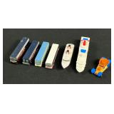4 Disney Die Cast Buses & 2 Cruise Ships Toys