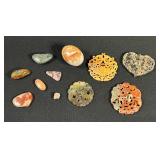 Mixed Lot of Earth Stone Pendants & Mineral Rocks