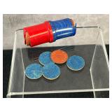 Vintage US OPA Red & Blue Token Dispenser