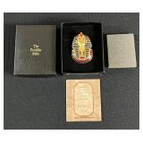Franklin Mint Egyptian King Tut Brooch Pin