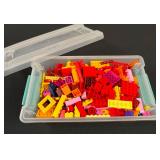 LEGO Blocks Pieces in Small Sterilite Bin