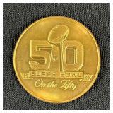 Super Bowl 50 Commemorative Coin Token NFL