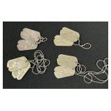 Lot of 1950s US Military Dog Tags
