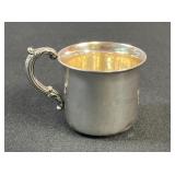 Sterling Silver Childï¿½s Cup Ornate Scroll Handle