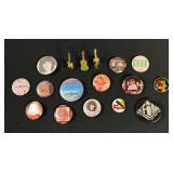 Collection of 80s Rock Band Button Pins