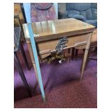 MCM SINGER SEWING MACHINE IN CABINET