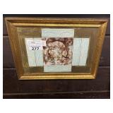 FRAMED SET OF TILES REMOVED FROM 1897 HOUSE