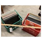 2 TOTE LOT OF VINYL RECORDS
