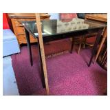 GLASSTOP TABLE W/ DRAWER
