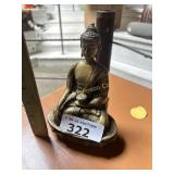 BRASS SEATED BUDDHA FIGURE