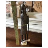 CARVED AFRICAN WARRIER FIGURE