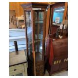 LIGHTED DISPLAY CABINET W/ GLASS SHELVES