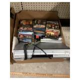 LOT SONY DVD/VHS PLAYER RECORDER +DVDs & VHS TAPES