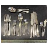 LOT OF MONOGRAMMED STERLING FLATWARE (SEE BELOW)