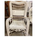 WHITE WICKER ROCKING CHAIR