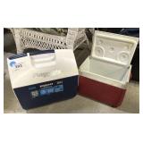 LOT 2 SMALL COOLERS INCL. NEW PLAYMATE COOLER