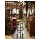 TALL CIRCULAR METAL SHELF UNIT (NO SHELVES)
