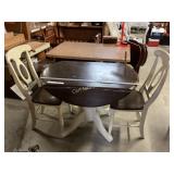 SMALL DROP LEAF KITCHEN TABLE W/ 2 CHAIRS