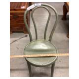 GREEN PAINTED BENTWOOD CHAIR