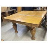 ANTIQUE 5-LEG DINING TABLE W/ 6 12' LEAVES