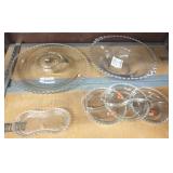 BOX OF MISC. CANDLEWICK GLASS INC. 11.5' BOWL