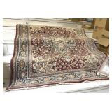 RALPH LAUREN RED & NAVY RUG 7' 9' X 9' 6' (TURKEY)