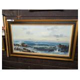 LARGE SEASCAPE PAINTING SIGNED