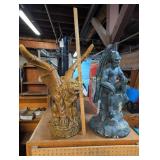 LOT 2 GARGOYLE YARD ART