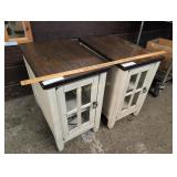 PAIR OF NIGHTSTANDS W/ OUTLETS