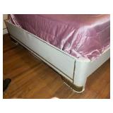 FULL SIZE WOODEN BED FRAME, SOME DAMAGE