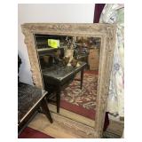 LARGE FRAMED MIRROR, 42 IN X 30 IN
