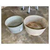 NO 3 WASH TUB AND NO 1 WASH TUB, GALVANIZED