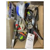 BOX CONTAINING MISC TOOLS INCLUDING, TIRE PLUG KIT