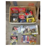 BOX CONTAINING MISC NASCAR COLLECTABLES, RACING CH