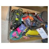 BOX WITH MISC ROPE AND BUNGEE CORDS