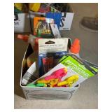 BOX CONTAINING MISC GLUES, LOCTITE, ELMERS WOOD, S