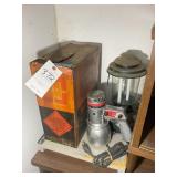 GROUP OF ITEMS INCLUDING ZEBCO TRAVEL HEATER, COLE