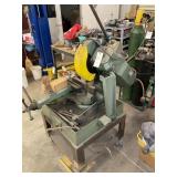SGC K-350 COLD SAW ON METAL ROLLING CART. TO BE RE