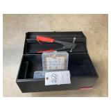 METAL TOOL BOX WITH RIVET NUT GUN AND NUT KIT