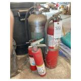 GROUP OF FIRE EXTINGUISHERS