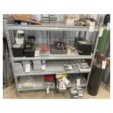 4 TIER METAL STORAGE RACK, NO CONTENTS, 48 IN X 18