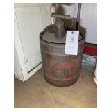 VINTAGE GULF LUBE MOTOR OIL 5 GALLON CAN