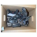 BOX CONTAINING MISC ANGLE GRINDERS AND PARTS