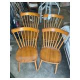 GROUP OF 4 SPINDLE BACK CHAIRS