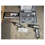 GROUP OF PNEUMATIC AIR TOOLS, GRINDER, AIR HAMMER,