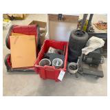 LARGE GROUP OF GO CART RELATED ITEMS, WHEELS AND T
