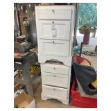 TWO 3-DRAWER NIGHT STANDS WITH PLYWOOD TOPS, 20 IN