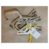 GROUP OF 6 ADJUSTABLE METAL CLAMPS