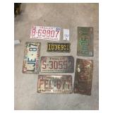 GROUP OF LICENSE PLATES, 1978, 1979, 1975, 1965, E