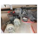 BOTTOM SHELF OF CART INCLUDING CASTERS NUTS, BOLTS